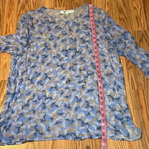 Fever Peasant Blouse, boho top, blue, Medium - Picture 4 of 9